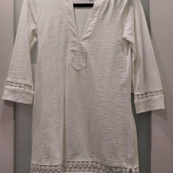J Crew White Embroidered Tunic Dress NWOT - Picture 2 of 7